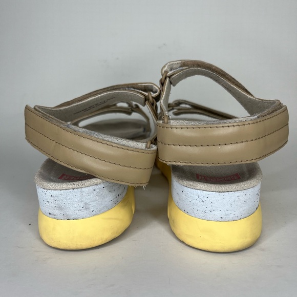 camper sandals women size 41 US 10 Beige Synthetic Ankle Strap Platform - Picture 7 of 16